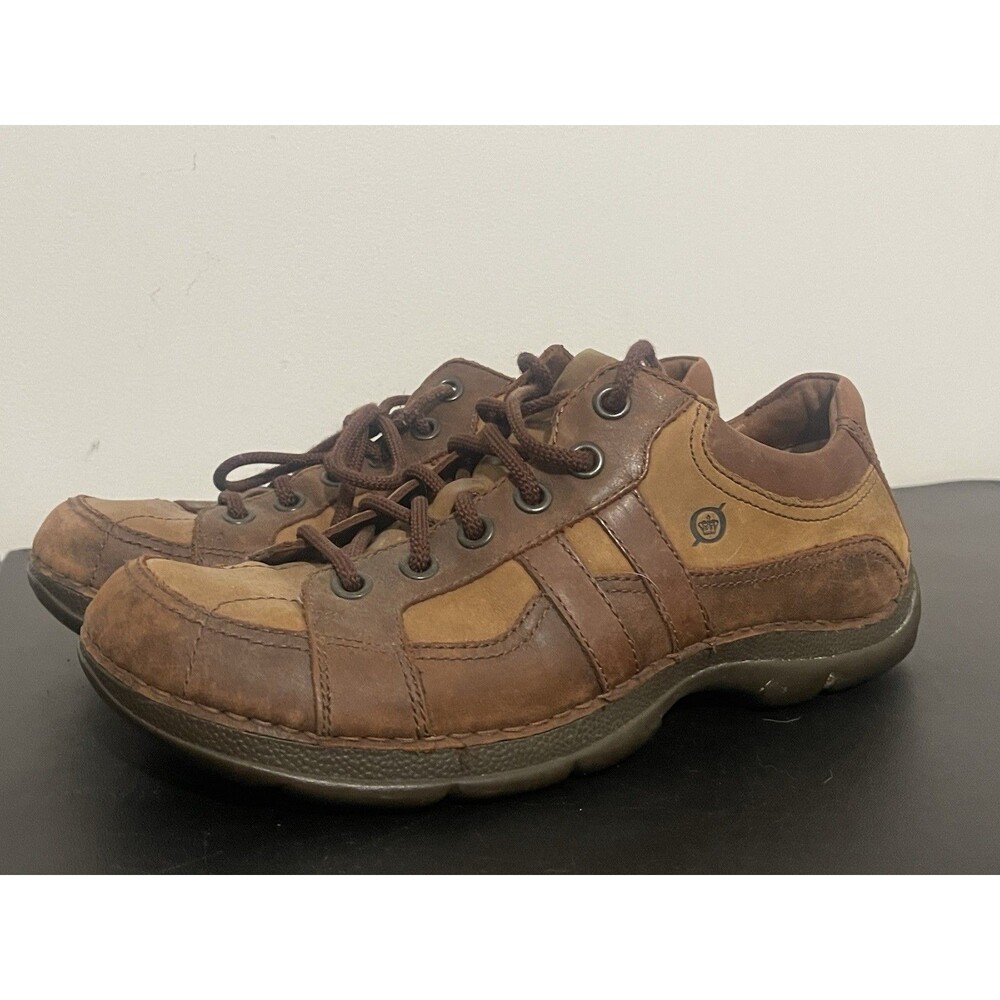Born Leather Brown & Tan Lace Up Leather Shoes Size US 8